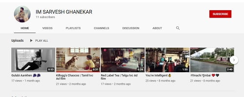 Sarvesh Ghanekar's YouTube Channel