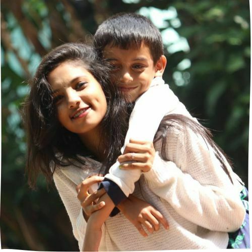 Bhumika Basavaraj with her brother
