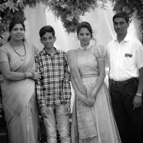 Bhumika Basavaraj with her family 