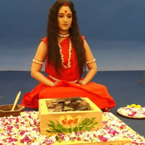 Chandni from the shootings of Ma Manasa