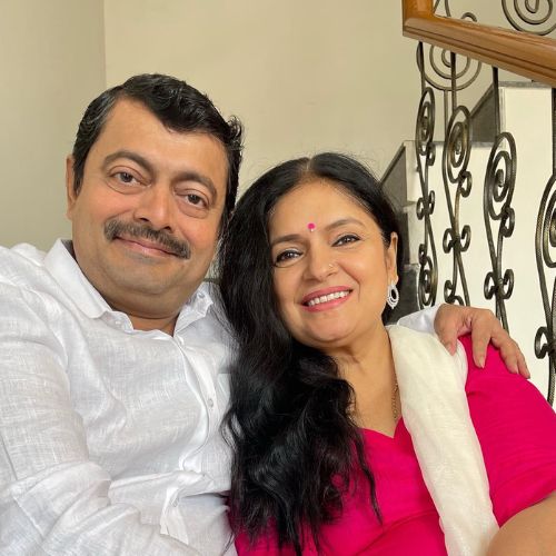 Chhaya with her husband