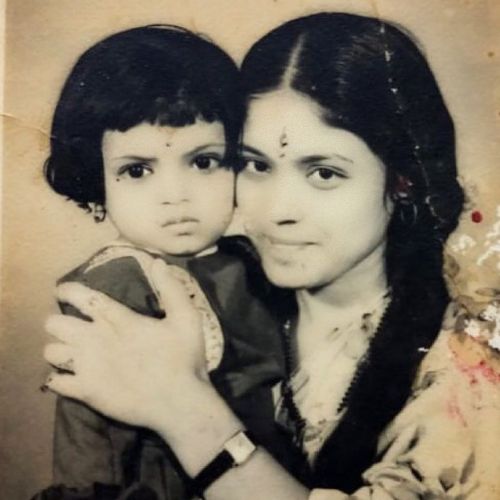 Chhaya with her mother