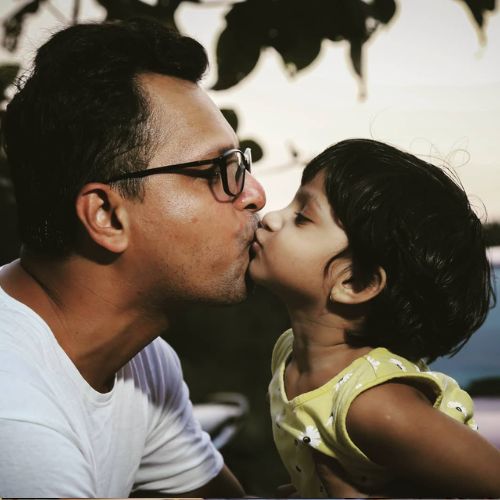 Kashyap Parulekar with his daughter