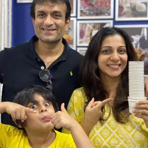 Pradeep's daughter with her family