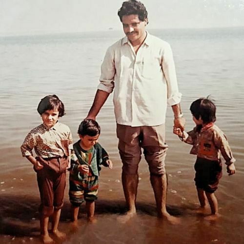 Priyanka with her father and siblings