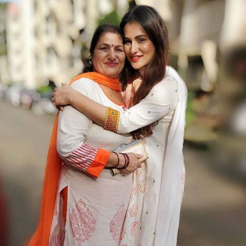 Priyanka with her mother