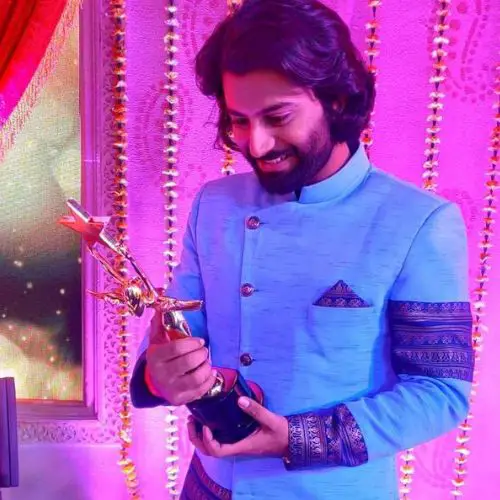 Sanchit with his award