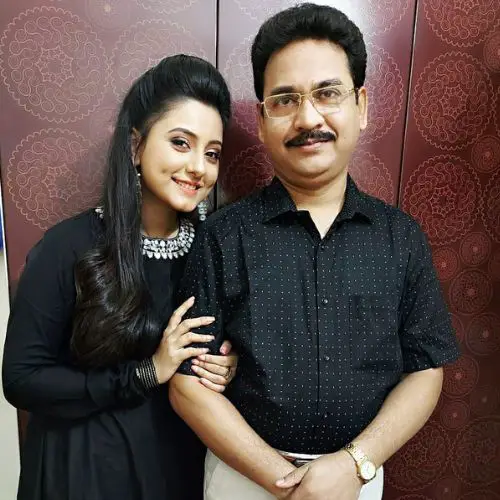 Sharbani Bhunia with her father