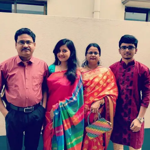 Sharbani with her family