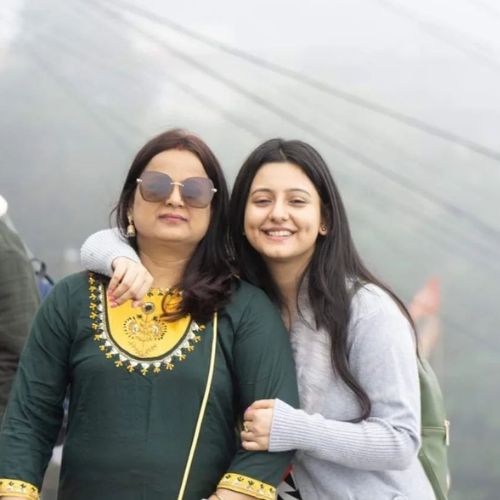 Sharbani with her mother