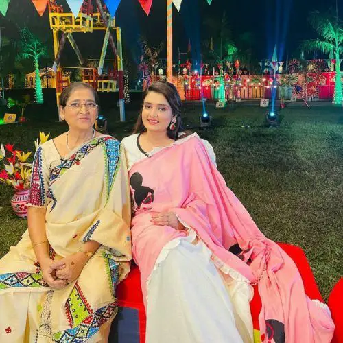Twarita Chatterjee with her mother