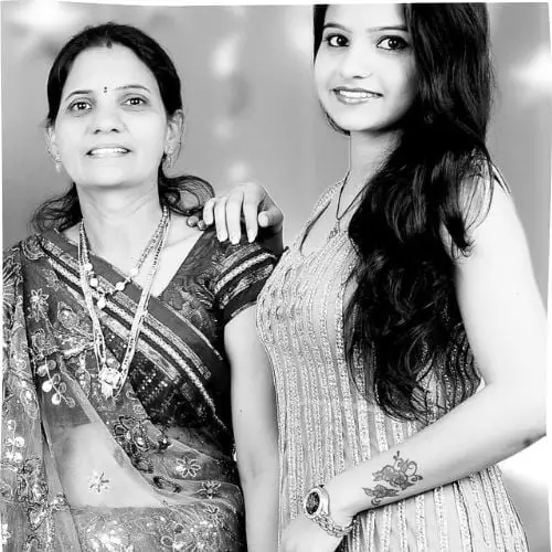 Urvi Gor with her mother