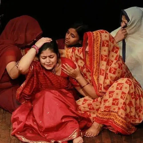 Nisha while acting in a play (1)