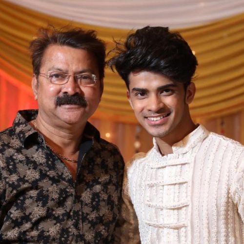 Pratik with his father
