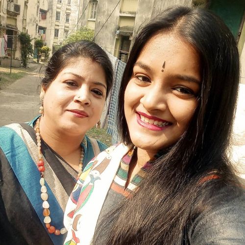 Sanchari with her mother