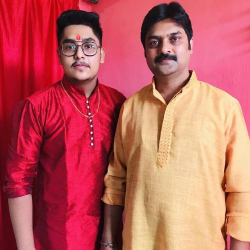 Shagun with his father