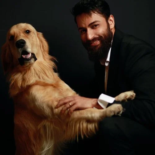Shalin with his pet