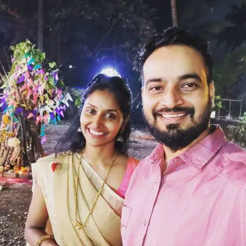 Suchitra with her husband