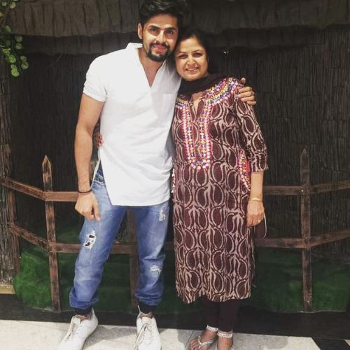Tarun with his mother