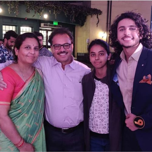 Vedant with his family