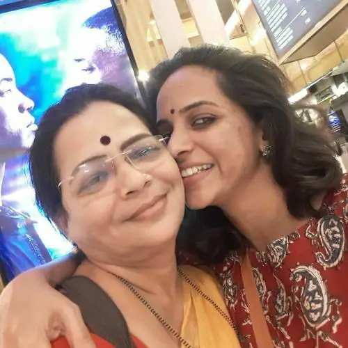 Veena with her mother