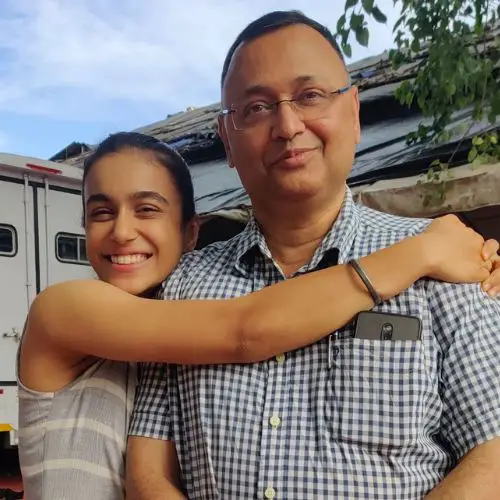 Adrija with her father
