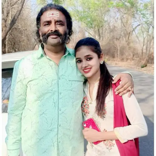 Akshara with her father