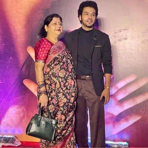 Ansh with his mother