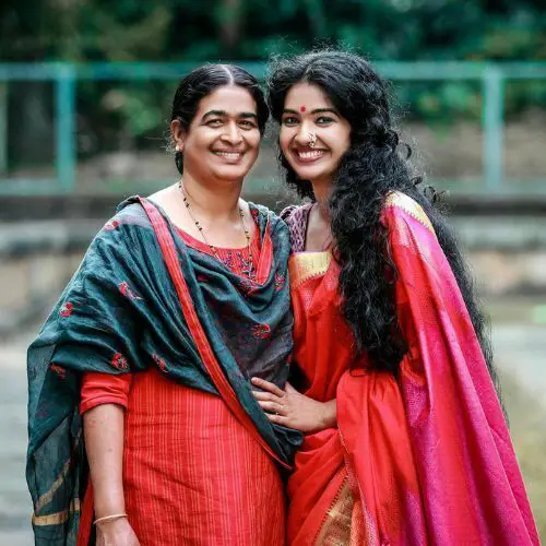 Monisha with her mother