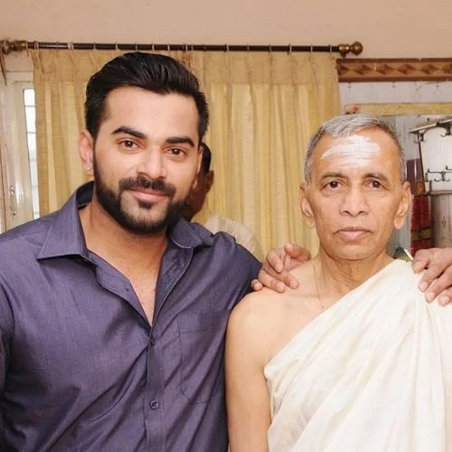 Nithin with his father