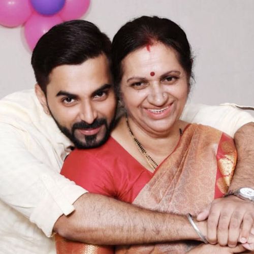 Nithin with his mother