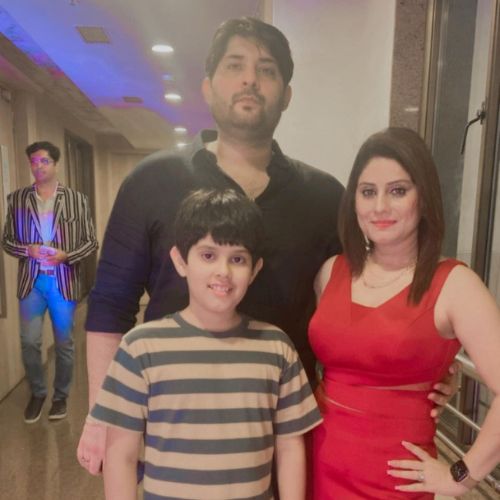 Preety with his Husband and Son