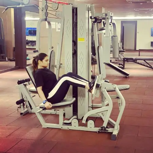 Priyanka while working out in the gym