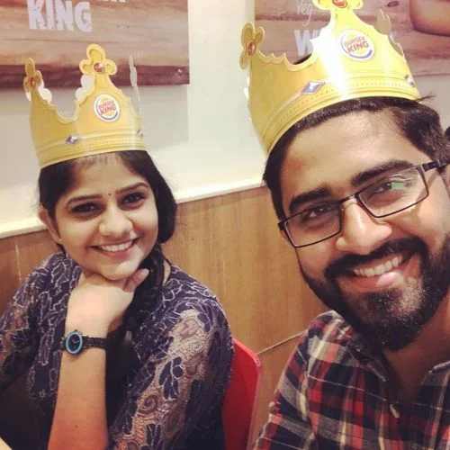 Rahul with his sister