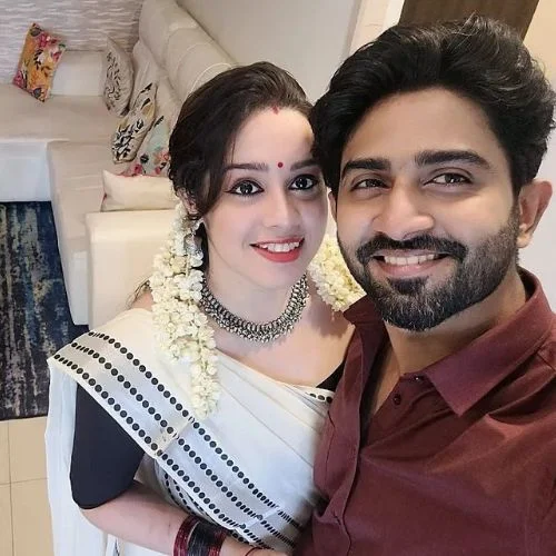 Rahul with his wife