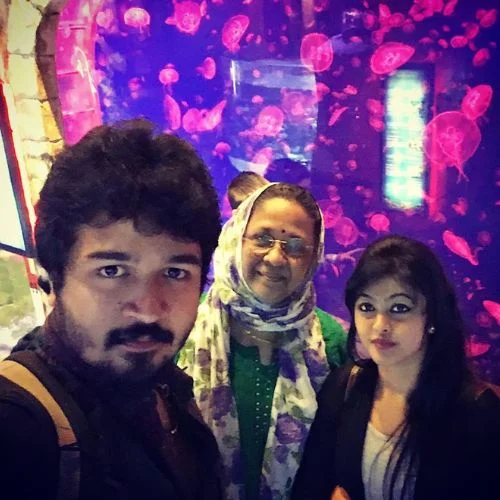 SSR Aaryann with his mother and wife