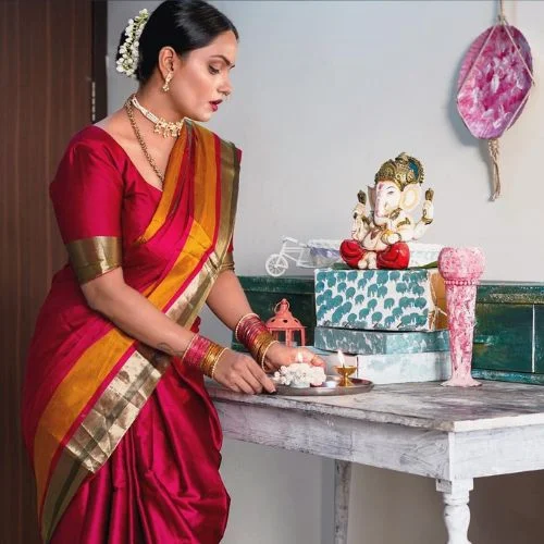 Aashi with Lord Ganesha