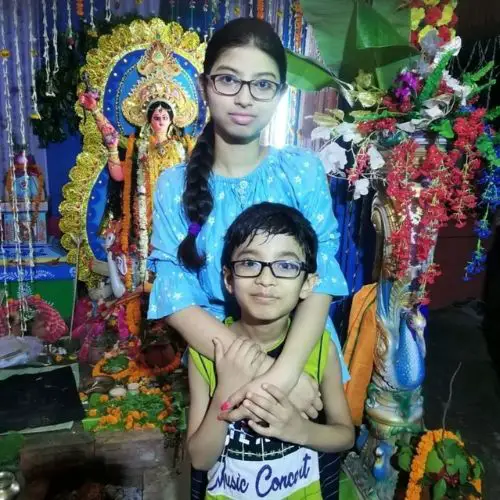 Atanu Mishra with his sister