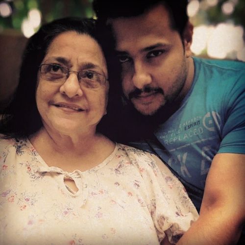 Farhad Bhiwandiwala with his mother