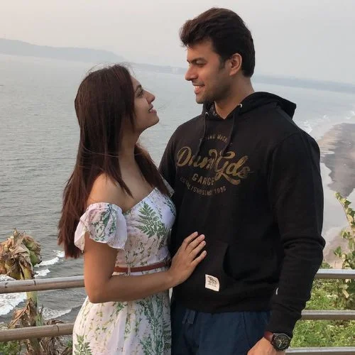 Amit Bhanushali with his wife