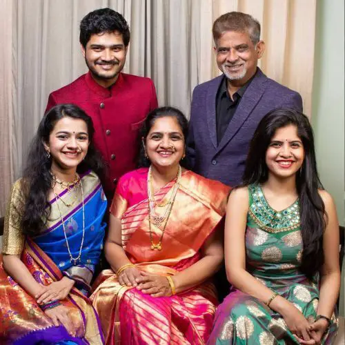 Amruta with her family