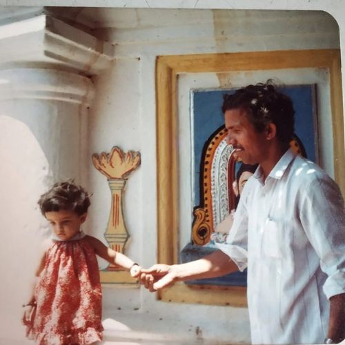 Apurva's childhood picture with his father