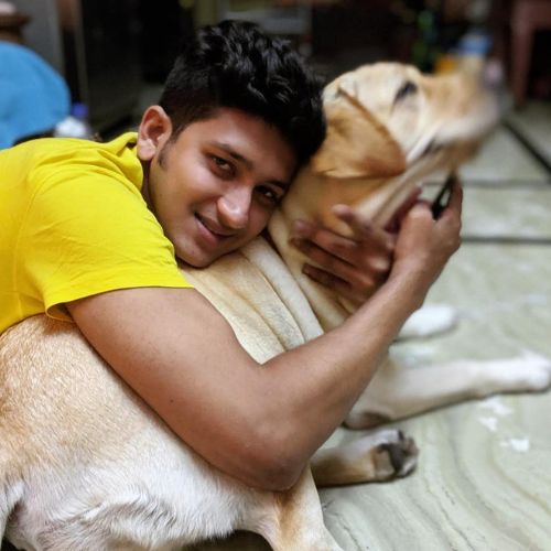Bipul with his pet
