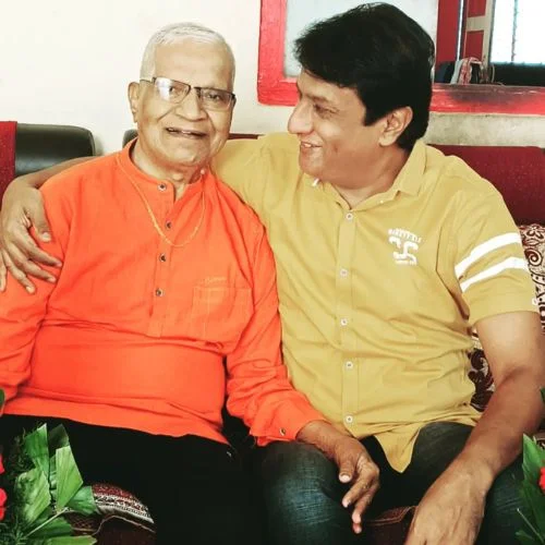 Kiran with his father