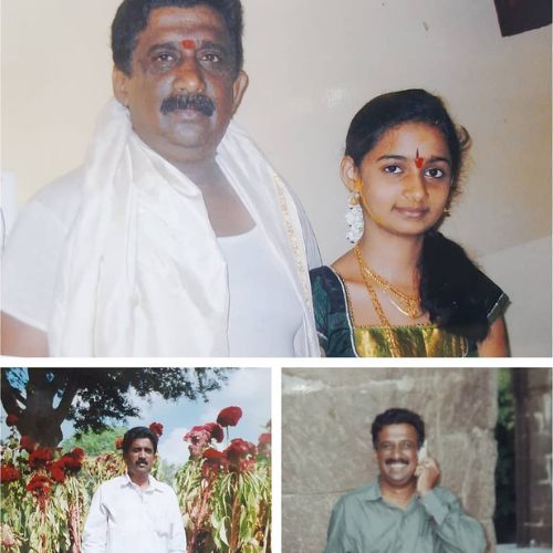 Likitha with her father