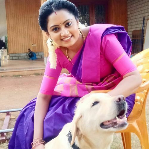 Likitha with her pet