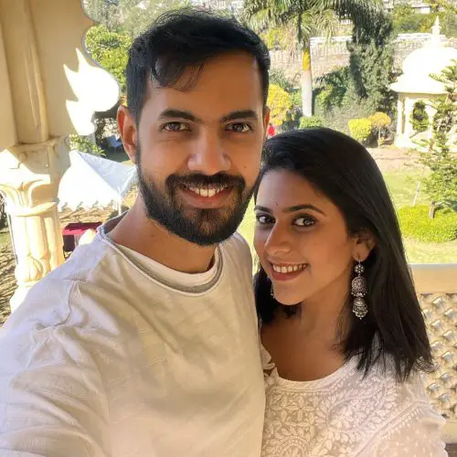 Madhura Deshpande with her husband