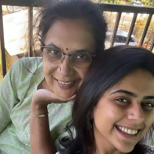 Madhura Deshpande with her mother