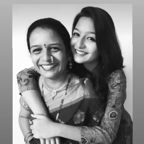 Payal with her mother