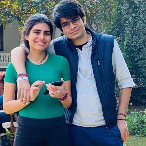 Raihan Vadra with his sister